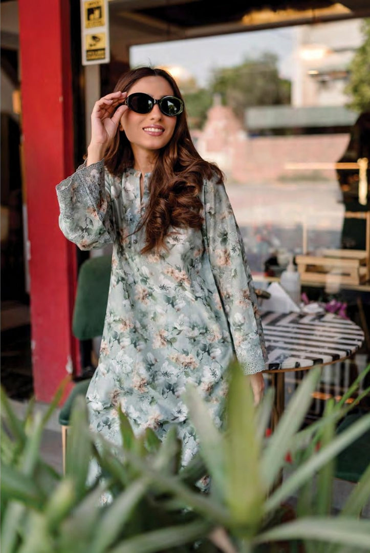 02 Piece Stitched Cambric Embroidered Suit By Lakhany Brunch - 07