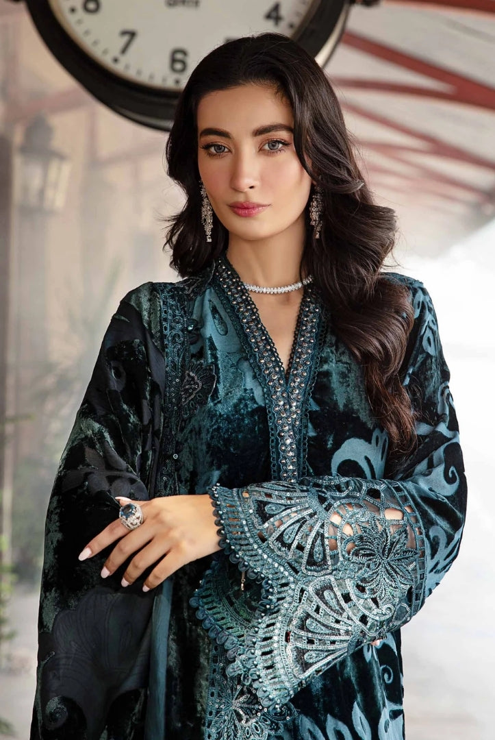 3 Piece Stitched Embroidered Palachi Suit From Maria.B Winter Luxe'24 Collection - 07