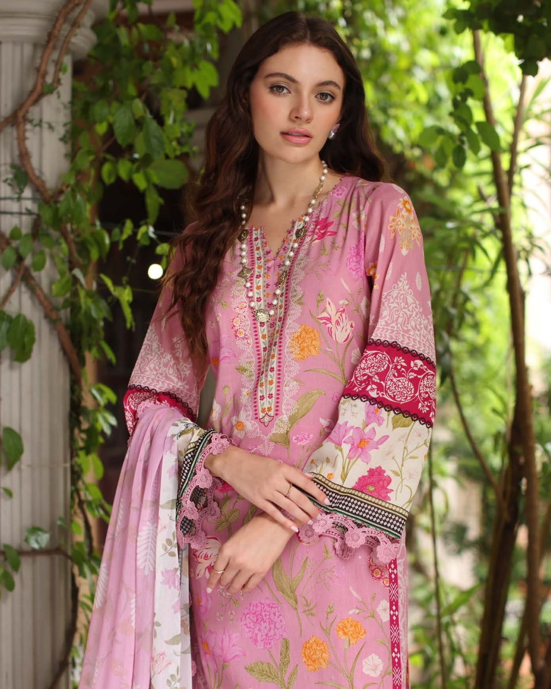 3 Piece Stitched Embroidered Chikankari Lawn Suits from Aafreen By Riaz Arts - 02