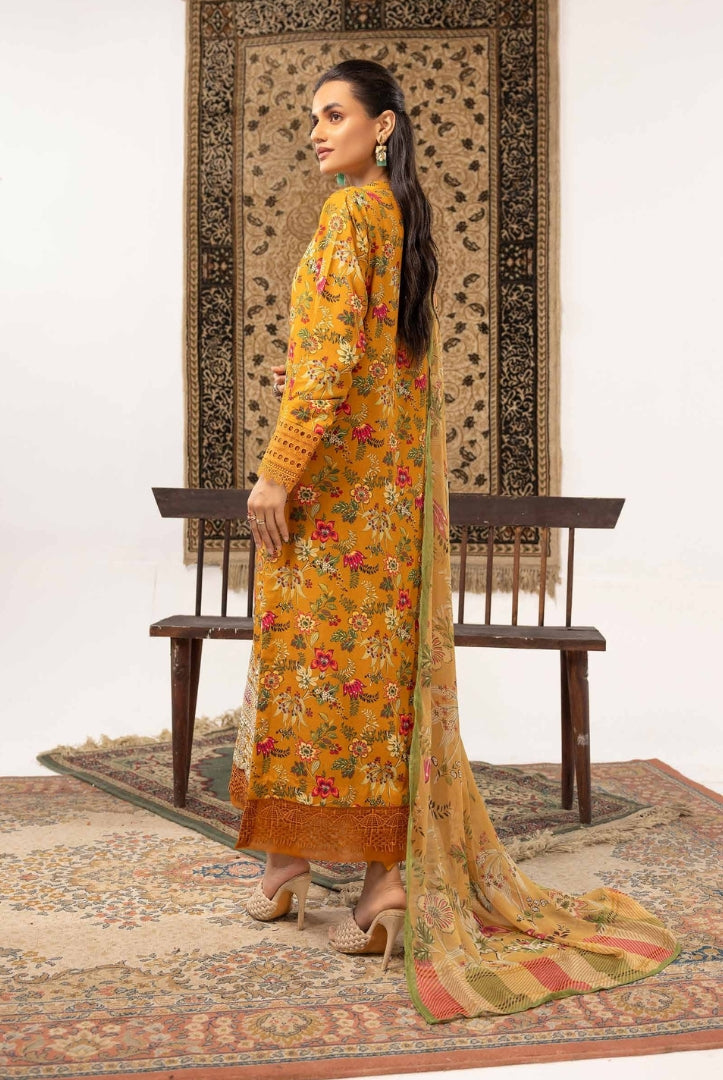 3 Piece Stitched Embroidered Digital Printed Suits Collection From Abeera By Johra - 07