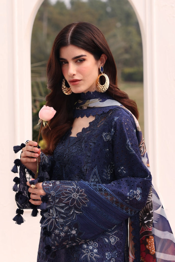 3 Piece Stitched Embroidered Lawn Suit From Baroque Eid Lawn'25 Collection - 07