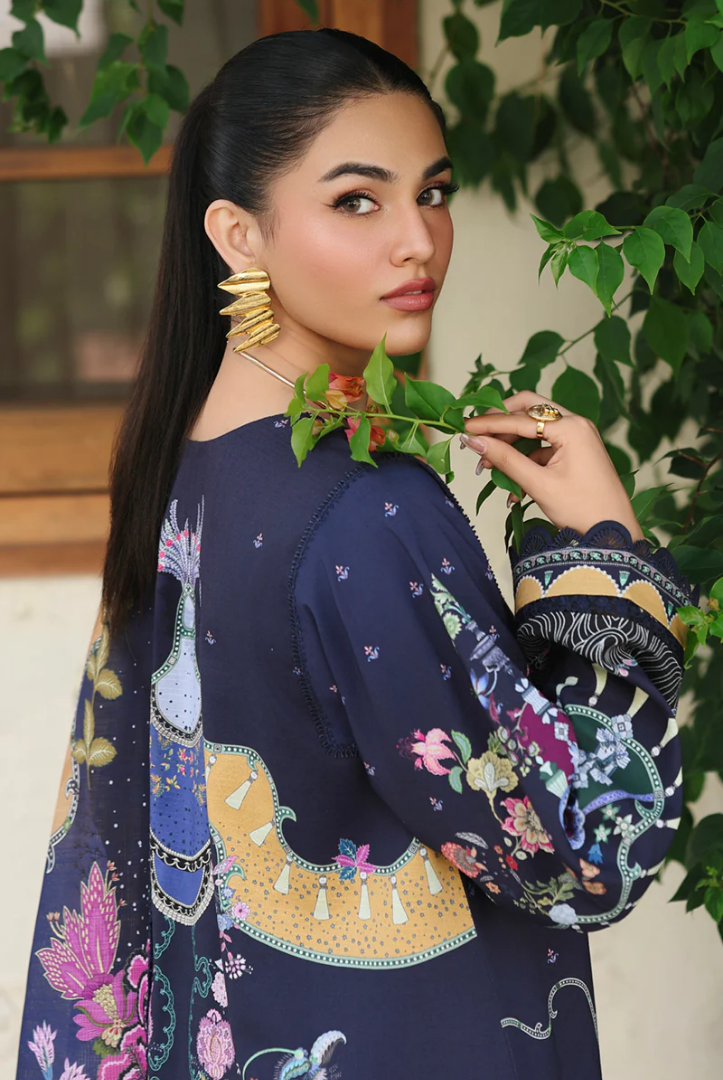 3 Piece Stitched Qalamkar Qprint'25 QW# 04 (A) ALLAN