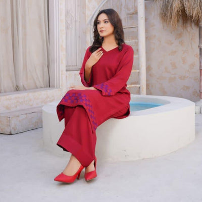 2 Piece Stitched Luxury Embroidered Suits Collection From Iqra By Anarkali - 07