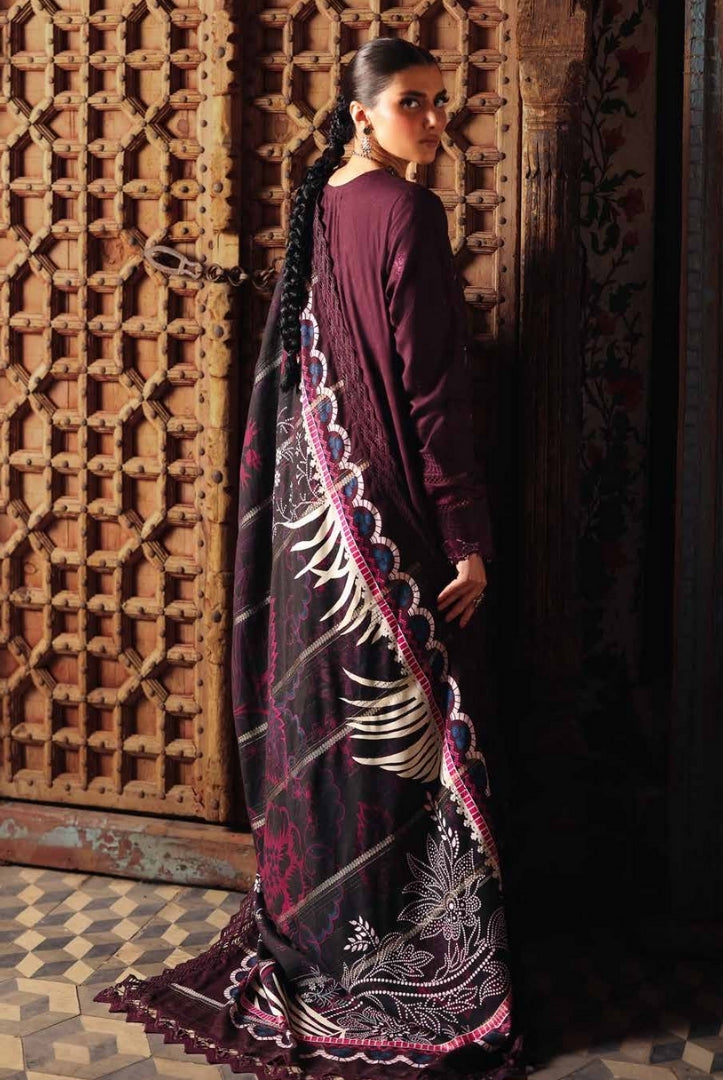 3 Piece Stitched Embroidered Jacquard Suits Collection By Nureh Maya Linen - 07