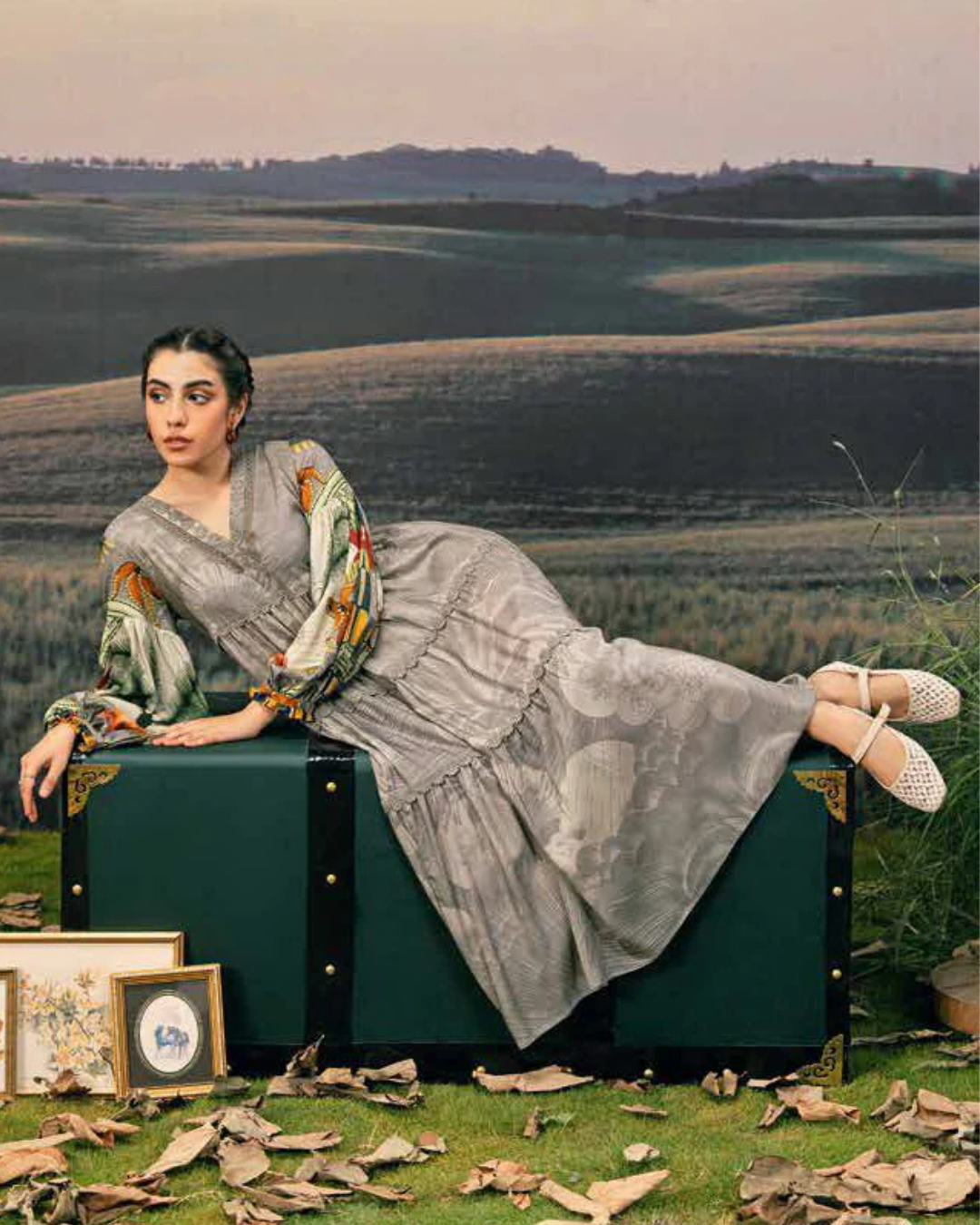 3 Piece Stitched Embroidered Linen Casual - Pre/Fall 25 Winter M.Basics by MARIA.B  - MBPF#07