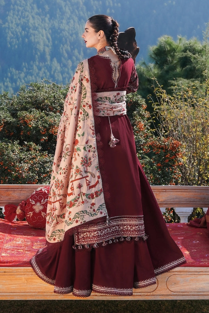 3 Piece Stitched Luxury Winter Shawl Suits Collection'24 By Hussain Rehar - ZARAN