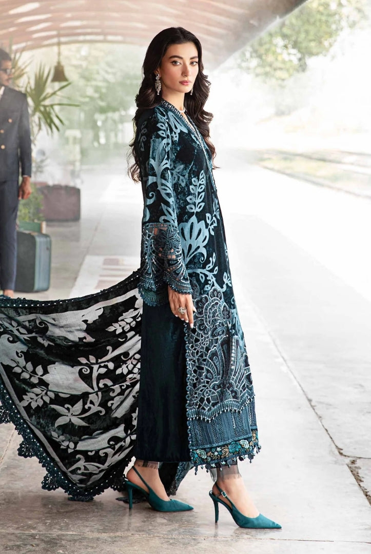 3 Piece Stitched Embroidered Palachi Suit From Maria.B Winter Luxe'24 Collection - 07