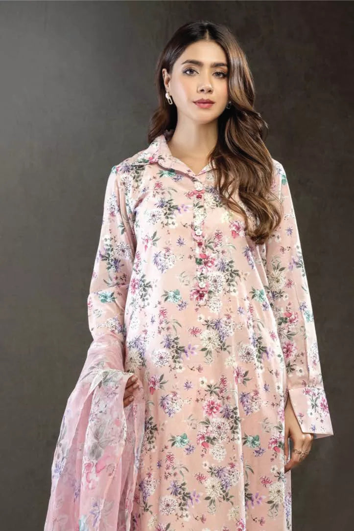 3 Piece Stitched Suit By Limelight - PINK