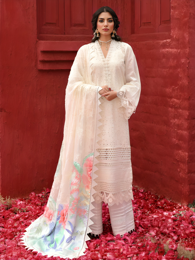 Nureh Mehmaan Nawazi 3 Piece Stitched Suit - 07