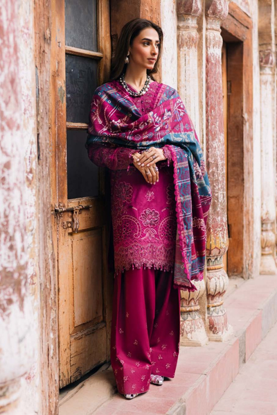 3 Piece Stitched Maya by Nureh Embroidered Self Linen Jacquard NU25MYA - NW-100