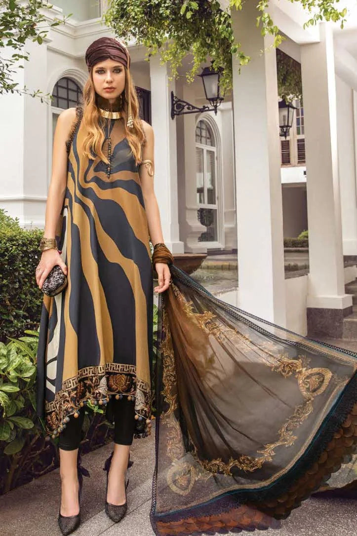 M Prints 3Piece Stitched Suit – 14