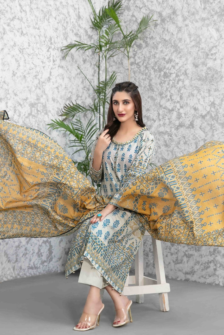 Tawakkal Milan 3 Piece Stitched Suit - 08