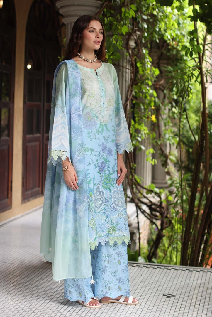 3 Piece Stitched Embroidered Chikankari Lawn Suits from Aafreen By Riaz Arts - 08