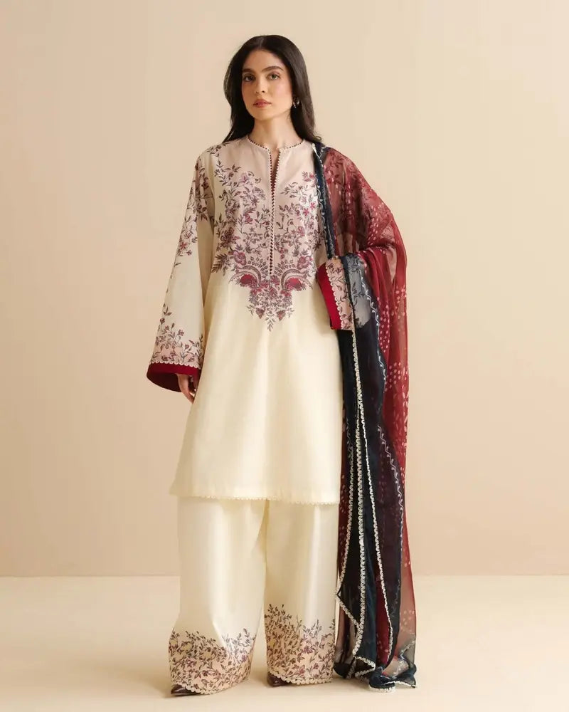 Coco Prints Drop Two By Zara Shahjahan 3 Piece Stitched Suit - 08