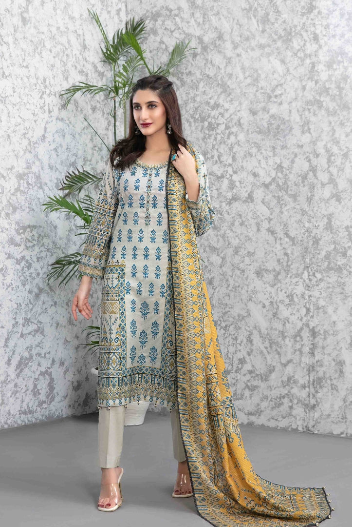 Tawakkal Milan 3 Piece Stitched Suit - 08