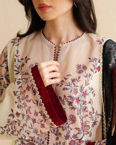 Coco Prints Drop Two By Zara Shahjahan 3 Piece Stitched Suit - 08