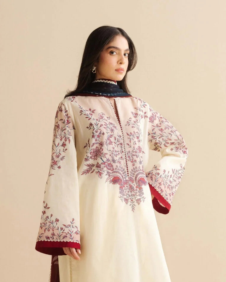 Coco Prints Drop Two By Zara Shahjahan 3 Piece Stitched Suit - 08