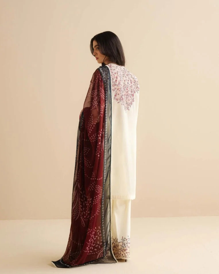 Coco Prints Drop Two By Zara Shahjahan 3 Piece Stitched Suit - 08