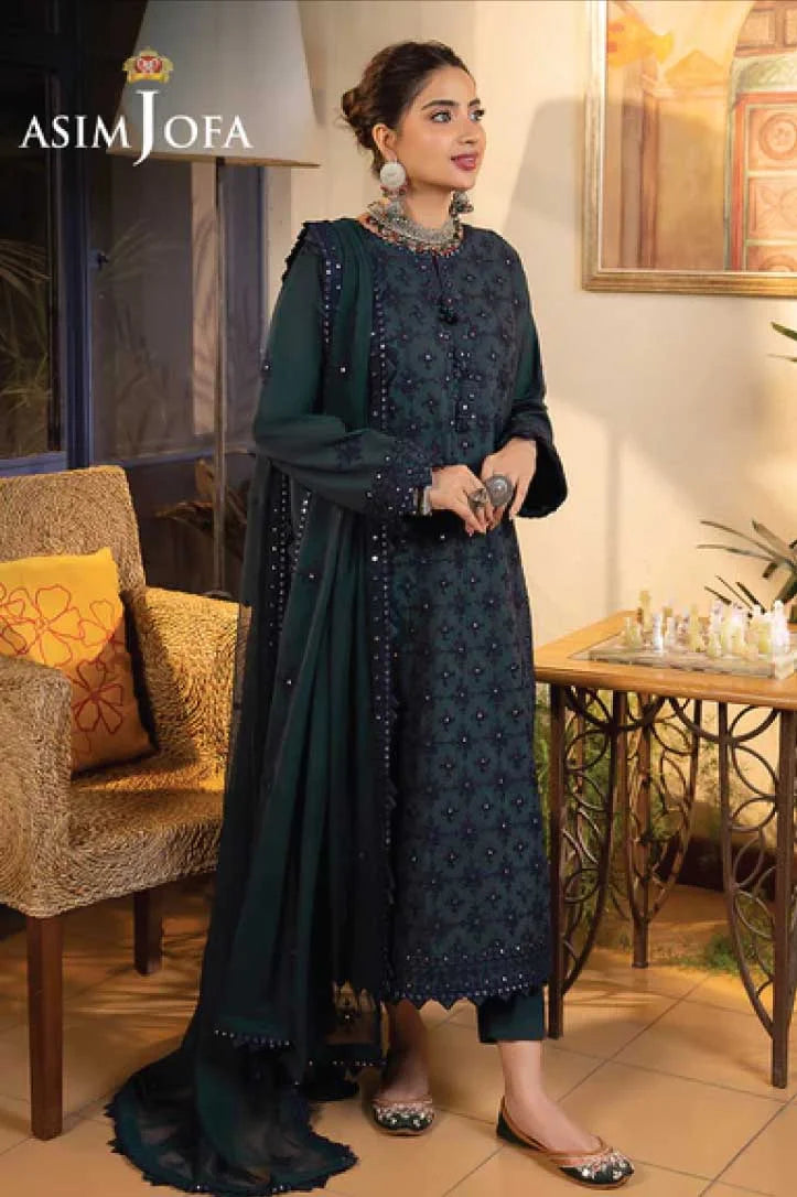 Asim Jofa Shadow Work 3Piece Stitched Suit – 01