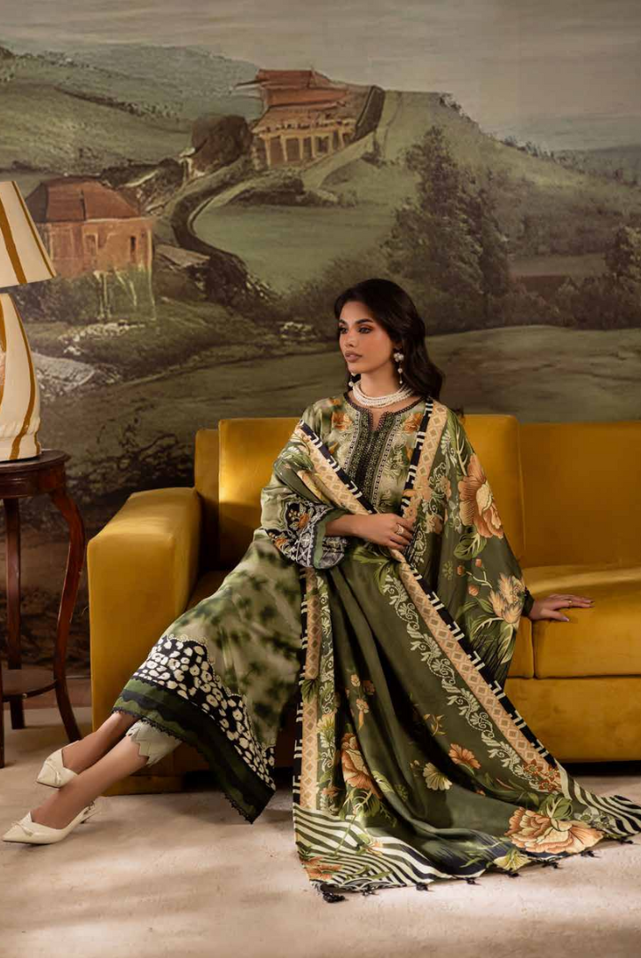 3 Piece Stitched Nureh Signature Printed Linen'25 SP-172