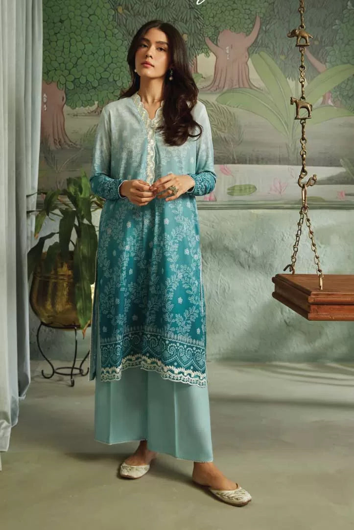 2 Piece Sehar Cross Stitch Cambric Suit - 06