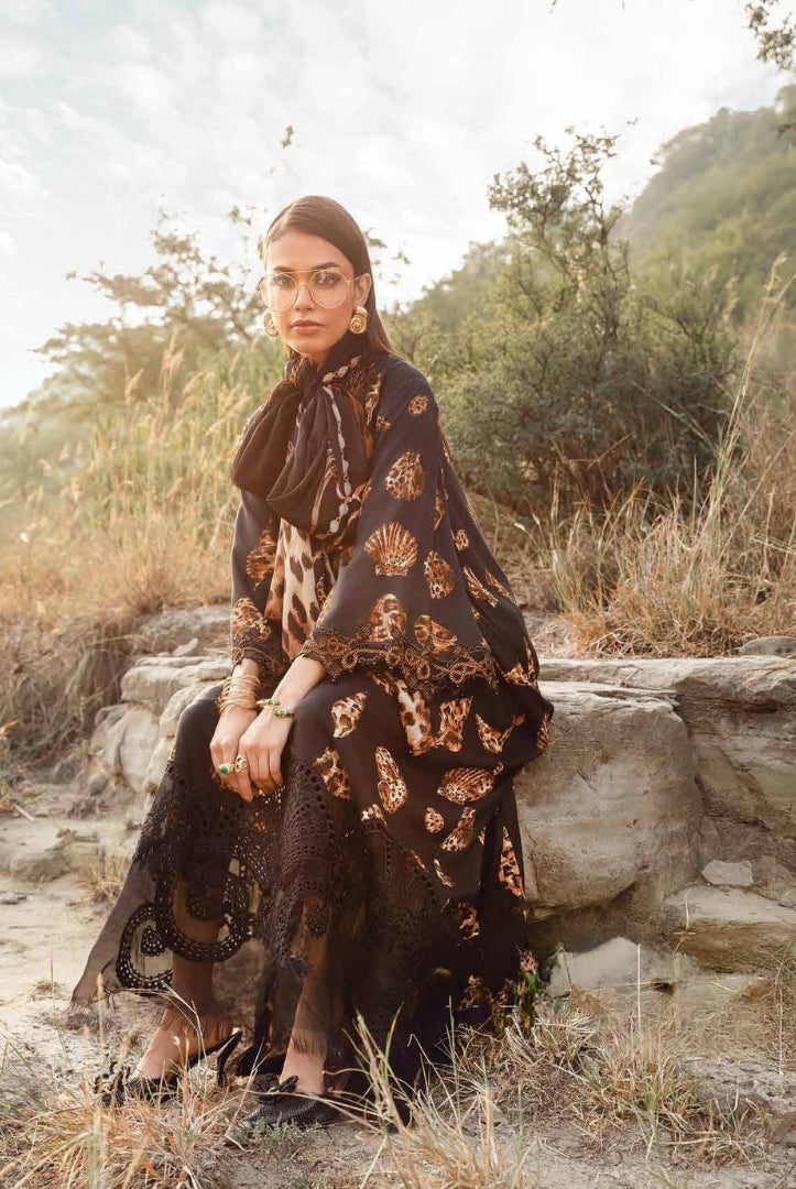 3 Piece Stitched Printed Linen Suit From Maria.B M.Prints Winter Edition'24 - 09