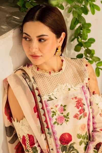 3 Piece Stitched Embroidered Lawn Suit | Meraki Vol'2 By Asifa & Nabeel - Gulabo