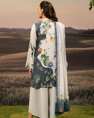 3 Piece Stitched Embroidered Linen Casual - Pre/Fall 25 Winter M.Basics by MARIA.B  - MBPF#09