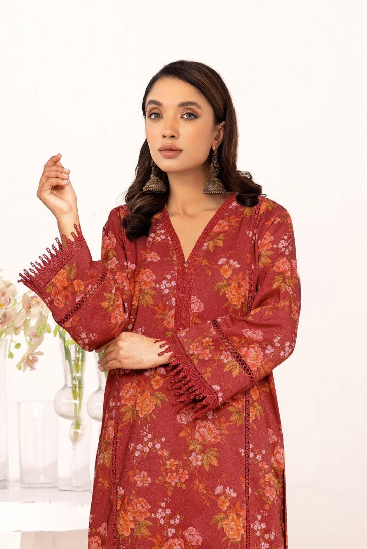 2 Piece Stitched Printed Winter Suits Collection From Inaaya By Johra - 09