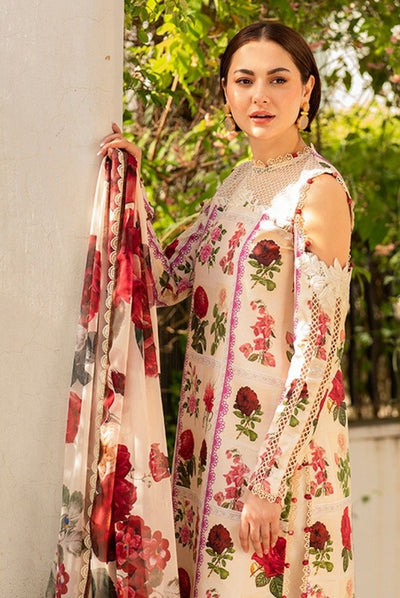 3 Piece Stitched Embroidered Lawn Suit | Meraki Vol'2 By Asifa & Nabeel - Gulabo