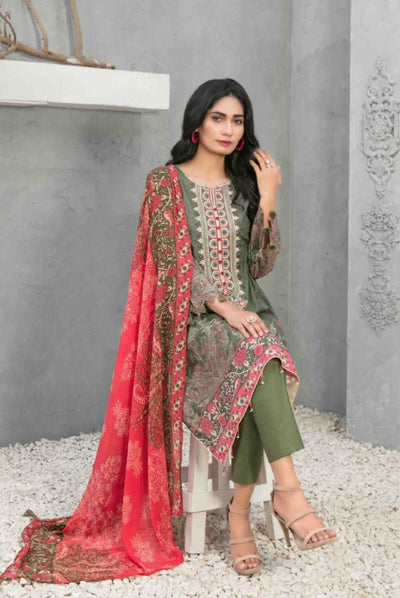 3Piece Stitched Suit By Tawakkal Devina - 09