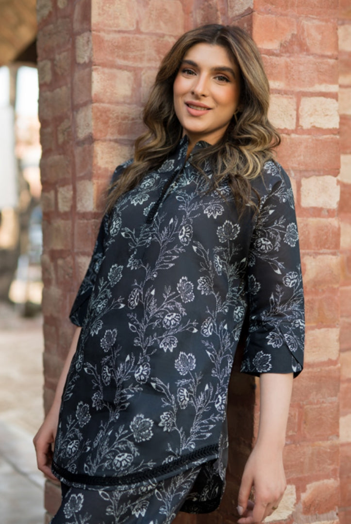 2 Piece Digital Printed Stitched Lawn Suit | Spring Summer'24 Collection By Sahar - 01