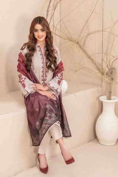 Mahlaa Vol'2 By Tawakkal Pret 3 Piece Stitched Embroidered Lawn Suit - 01