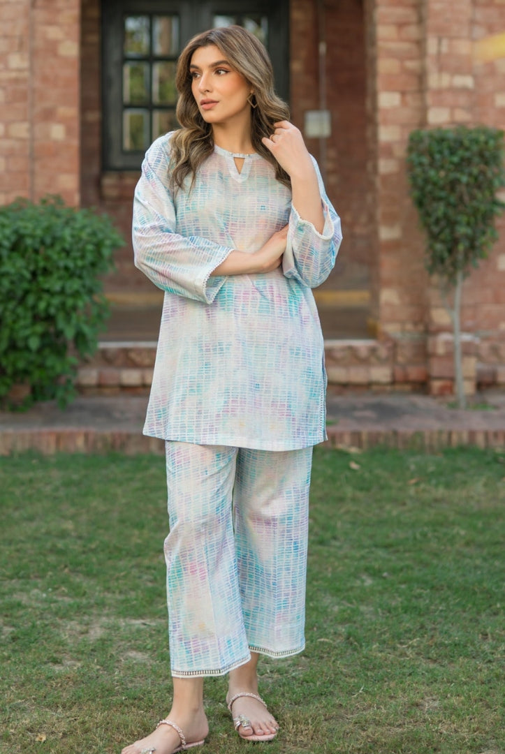 2 Piece Digital Printed Stitched Lawn Suit | Spring Summer'24 Collection By Sahar - 02