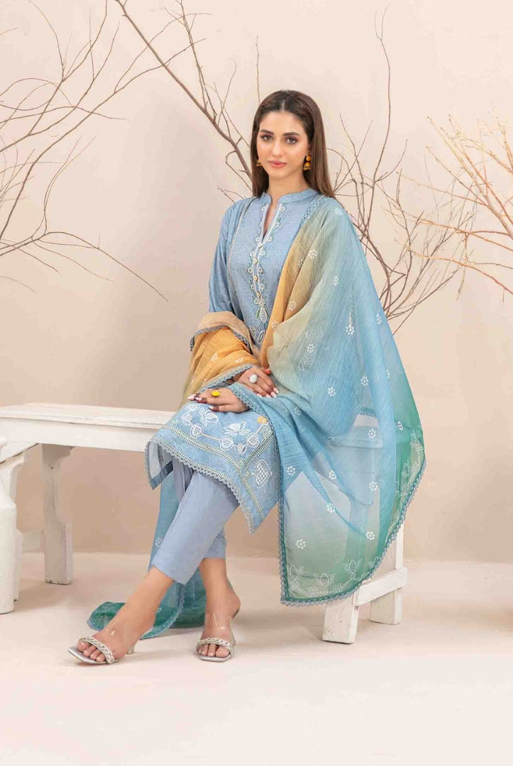 Mahlaa Vol'1 By Tawakkal Pret 3 Piece Stitched Embroidered Lawn Suit - 03
