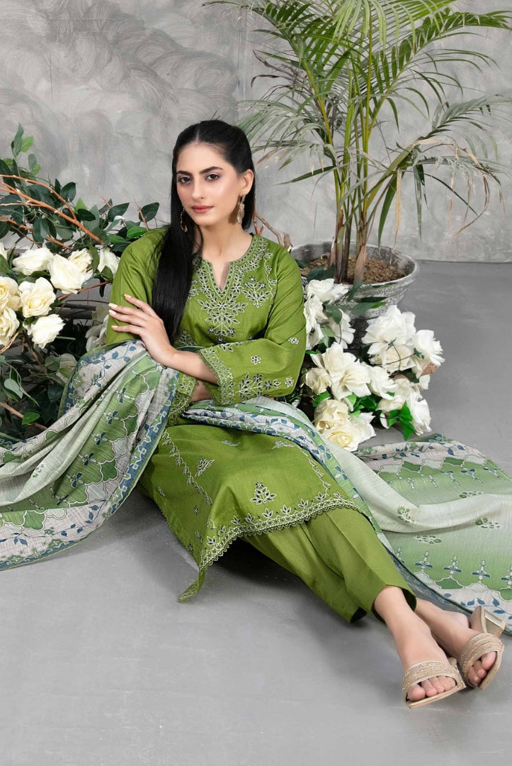 Aarah By Tawakkal Pret 3 Piece Stitched Fancy Embroidered Lawn Suit - 03