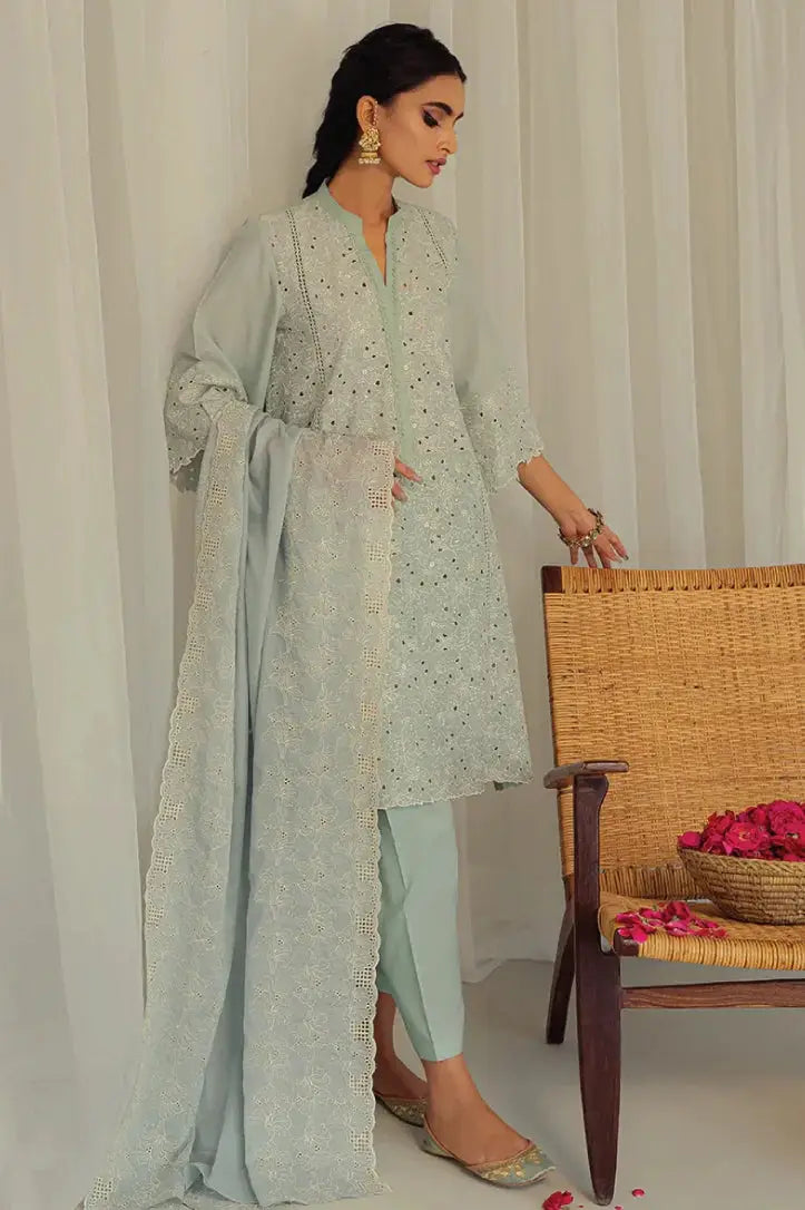 Cross Stitched 3 Piece Stitched Suit - 04