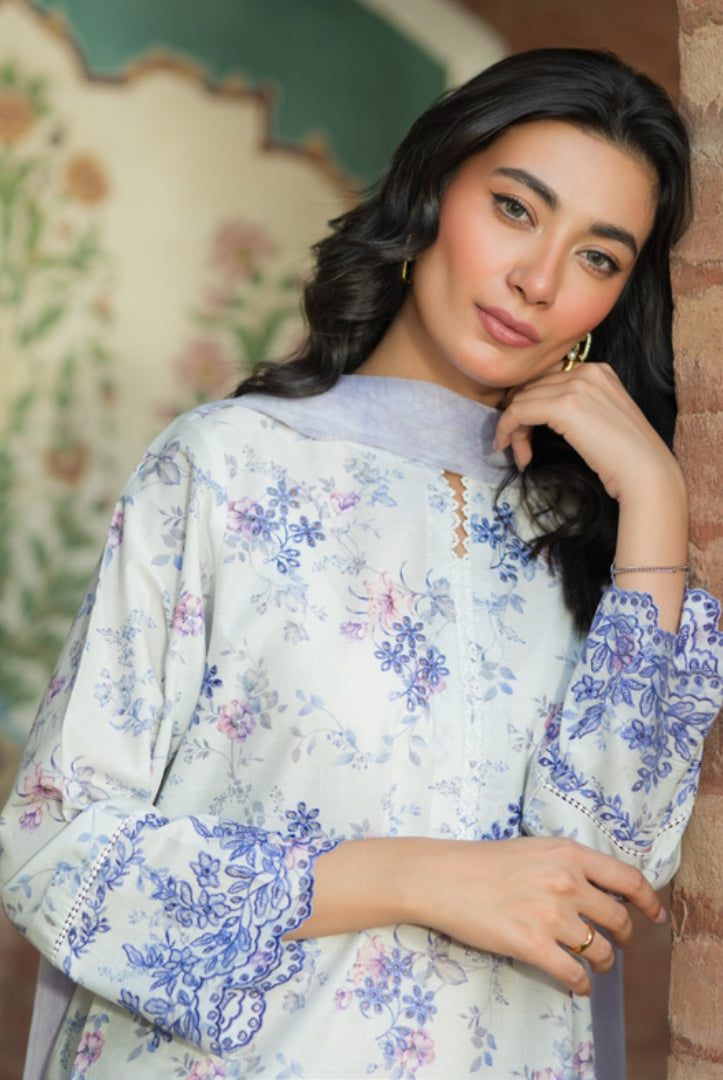 3 Piece Embroidered Stitched Lawn Suit | Spring Summer'24 Collection By Sahar - 04