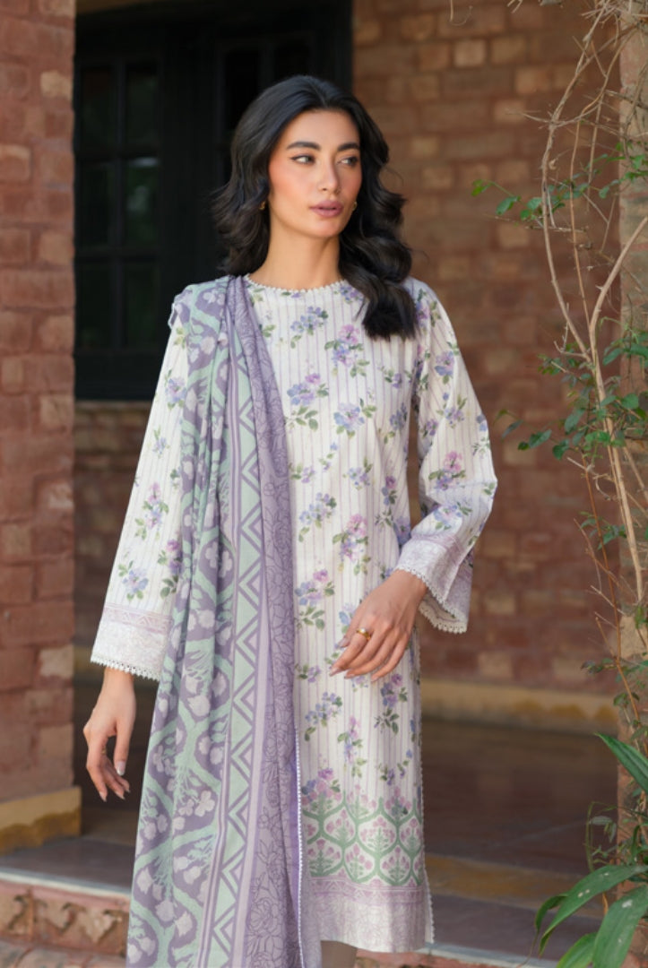 3 Piece Digital Printed Stitched Lawn Suit | Spring Summer'24 Collection By Sahar - 04