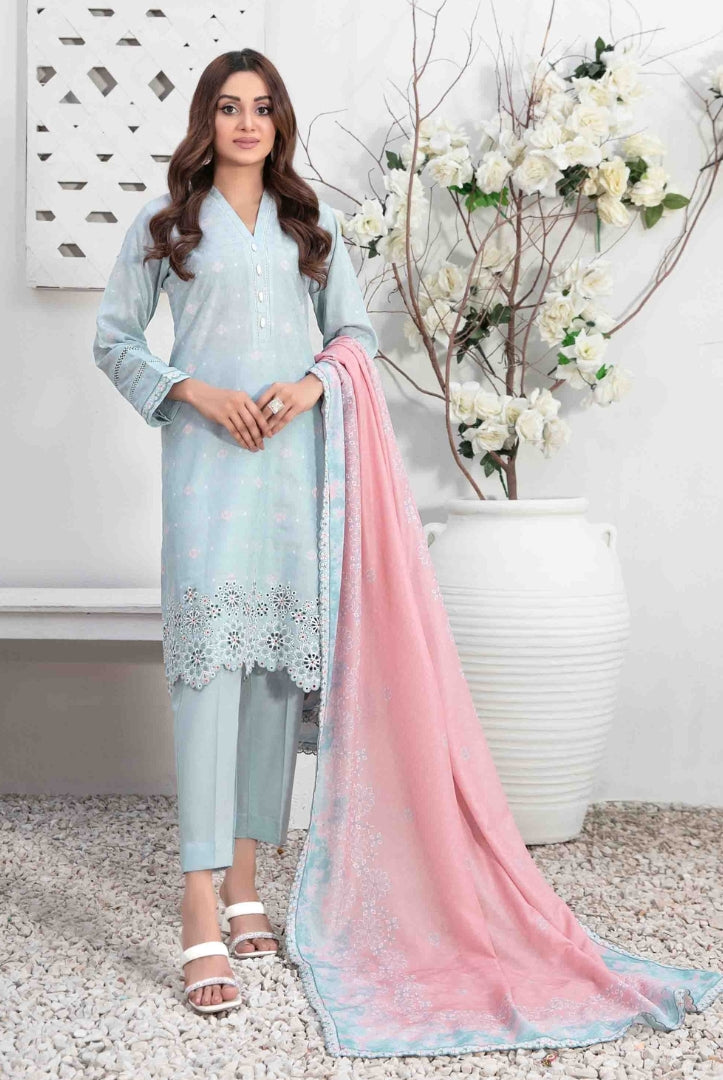 Tanzil By Tawakkal Pret 3 Piece Stitched Embroidered Lawn Suit - 04