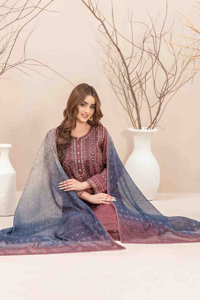 Mahlaa Vol'1 By Tawakkal Pret 3 Piece Stitched Embroidered Lawn Suit - 04