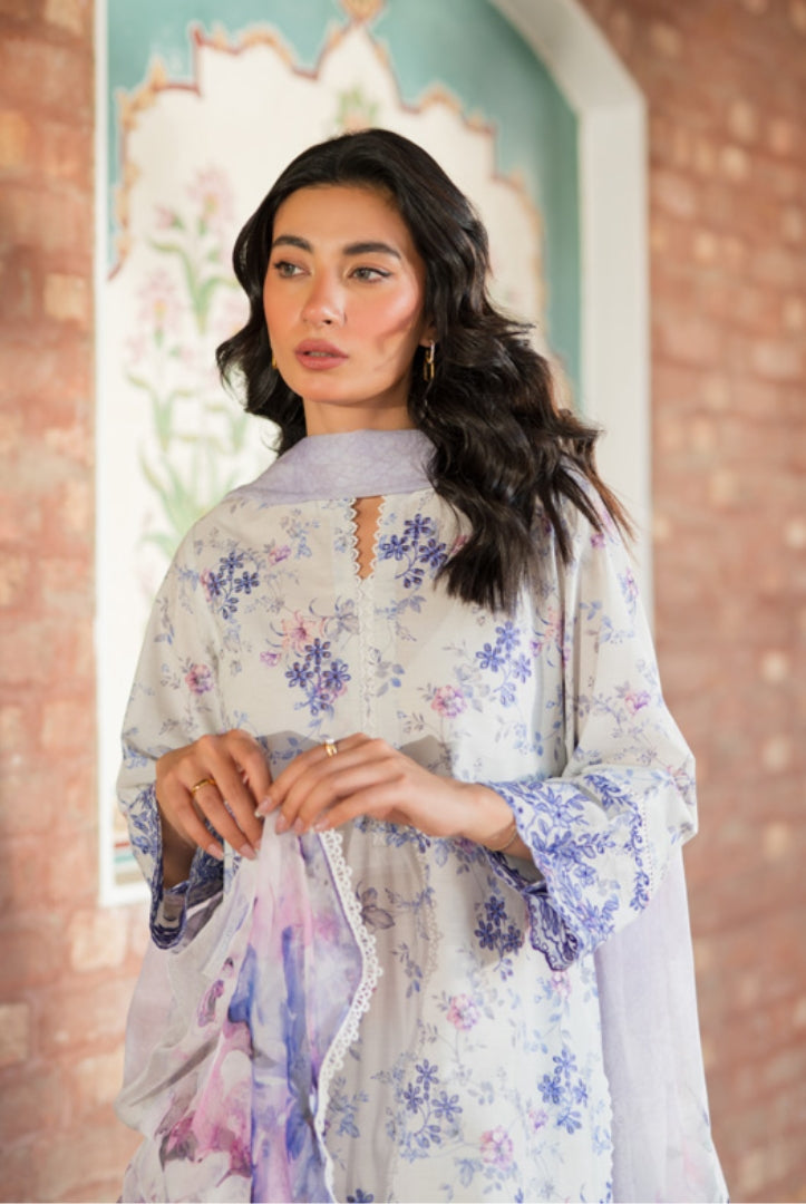 3 Piece Embroidered Stitched Lawn Suit | Spring Summer'24 Collection By Sahar - 04