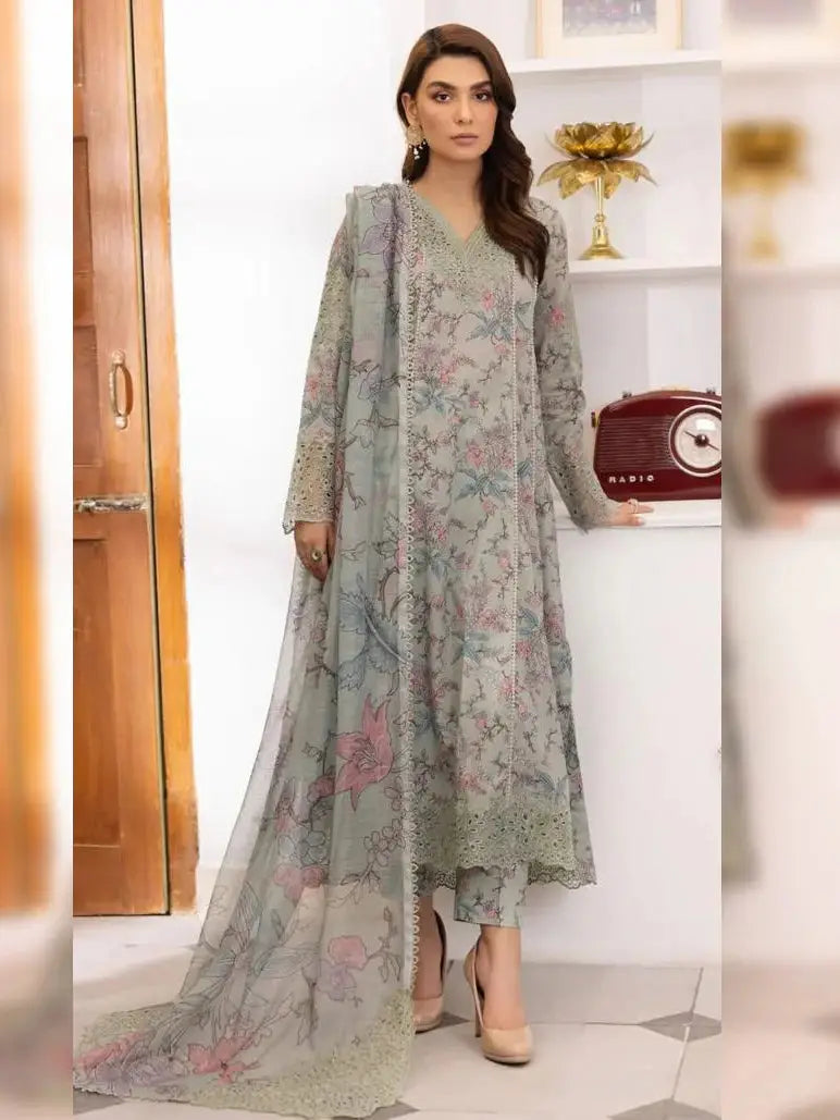 Dastaan By Iznik 3 Piece Stitched Suit - BADAR