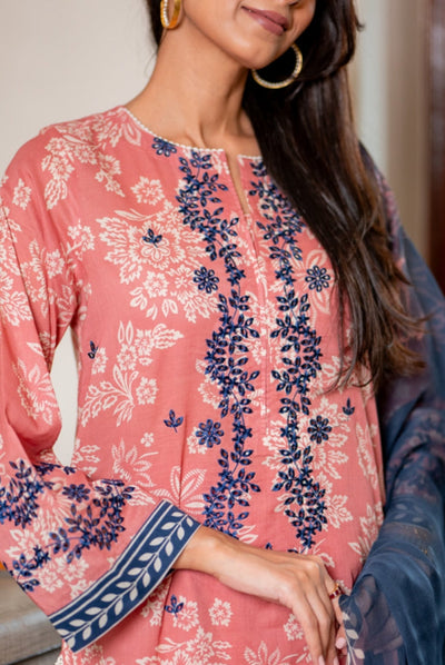 3 Piece Embroidered Stitched Lawn Suit | Spring Summer'24 Collection By Sahar - 05