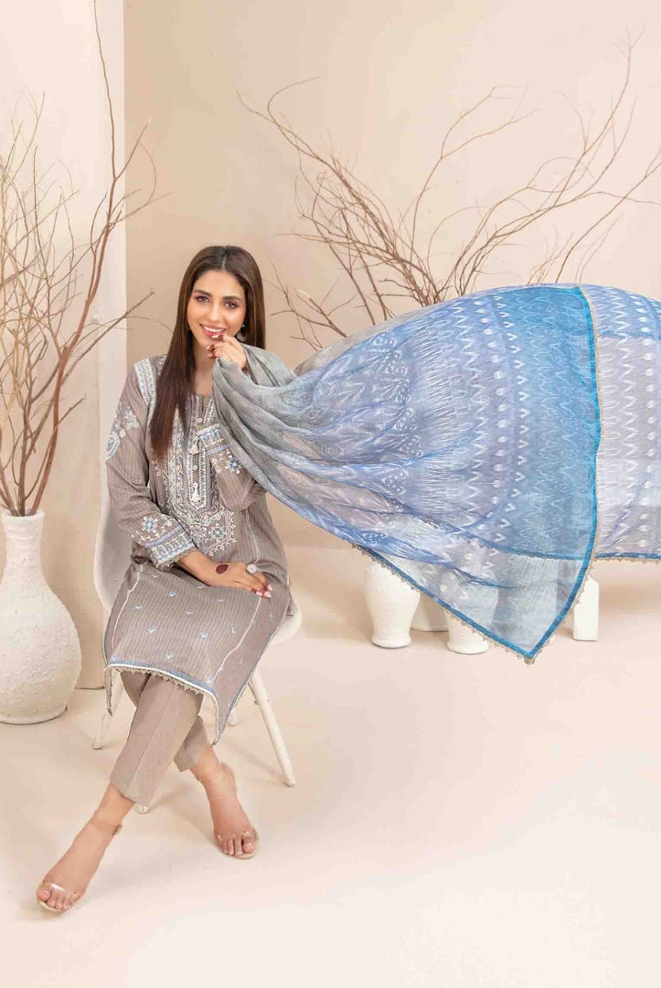 Mahlaa Vol'2 By Tawakkal Pret 3 Piece Stitched Embroidered Lawn Suit - 05