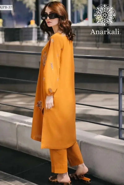 Essential Pret Collection 2Piece Stitched Suit(Yellow)