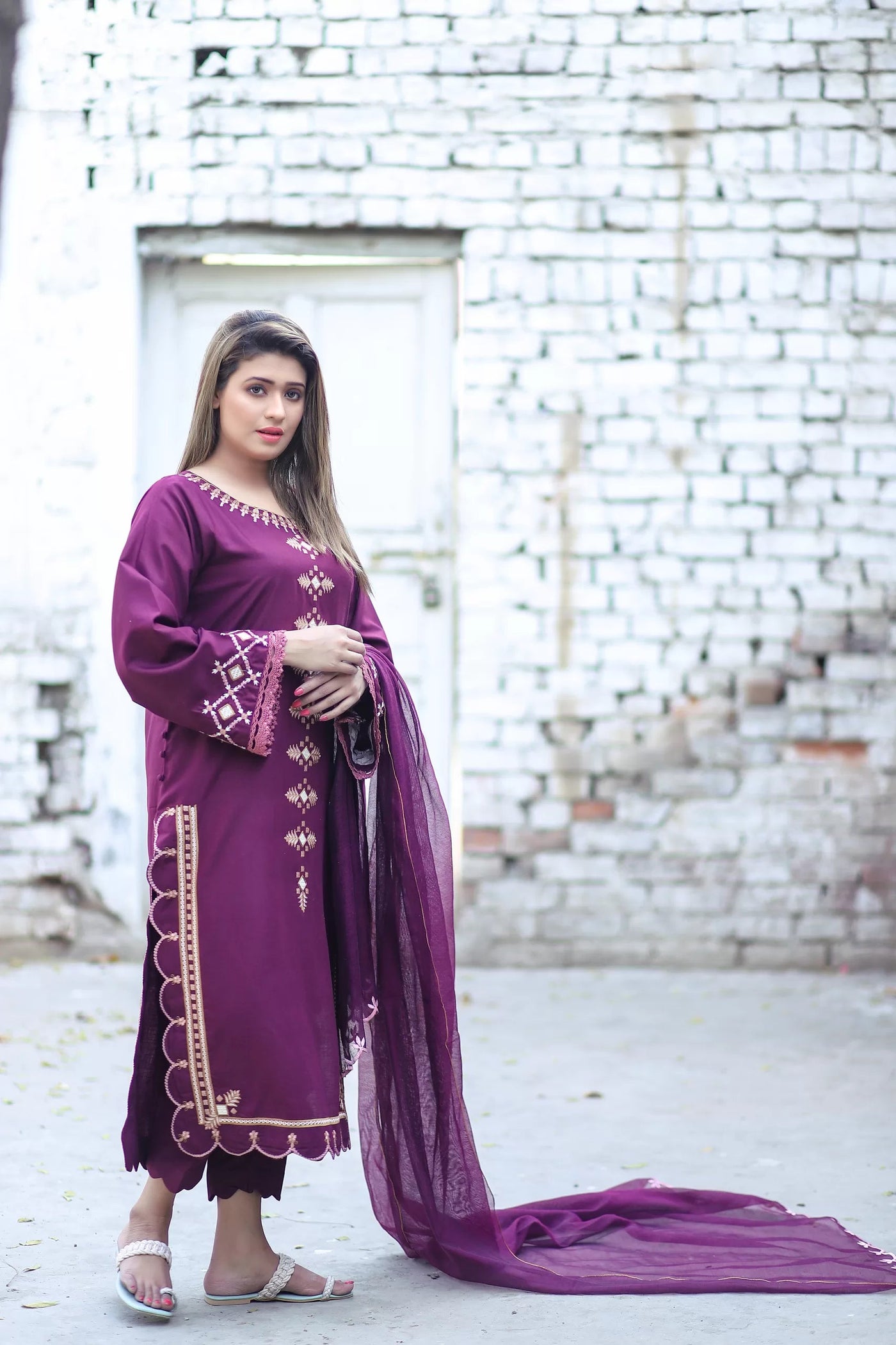 Qaus-e-Qaza 3 Piece Stitched Tu Jhoom Eid-ul-fitar Collection - ESHAL
