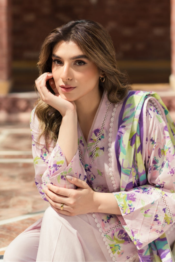 3 Piece Digital Printed Stitched Lawn Suit | Spring Summer'24 Collection By Sahar - 11