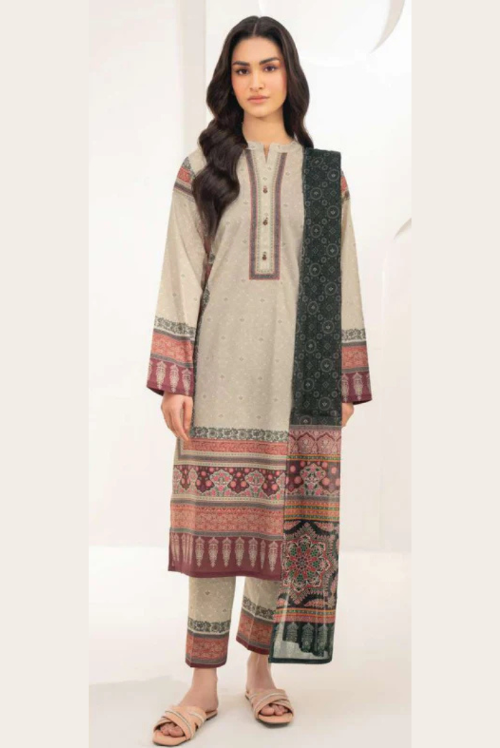 3 Pc Stitched Printed Lawn Suit By Limelight Summer Collection - 35