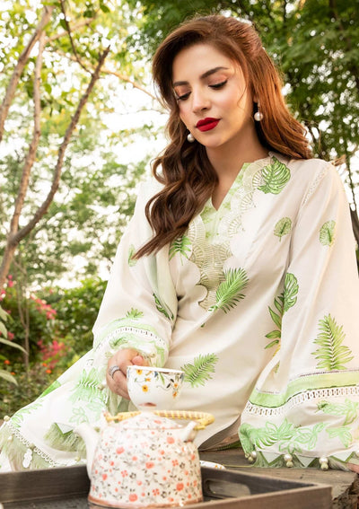 3 Piece Stitched Embroidered Lawn Suit From Maria.B By M.Basics Eid Collection'25-03